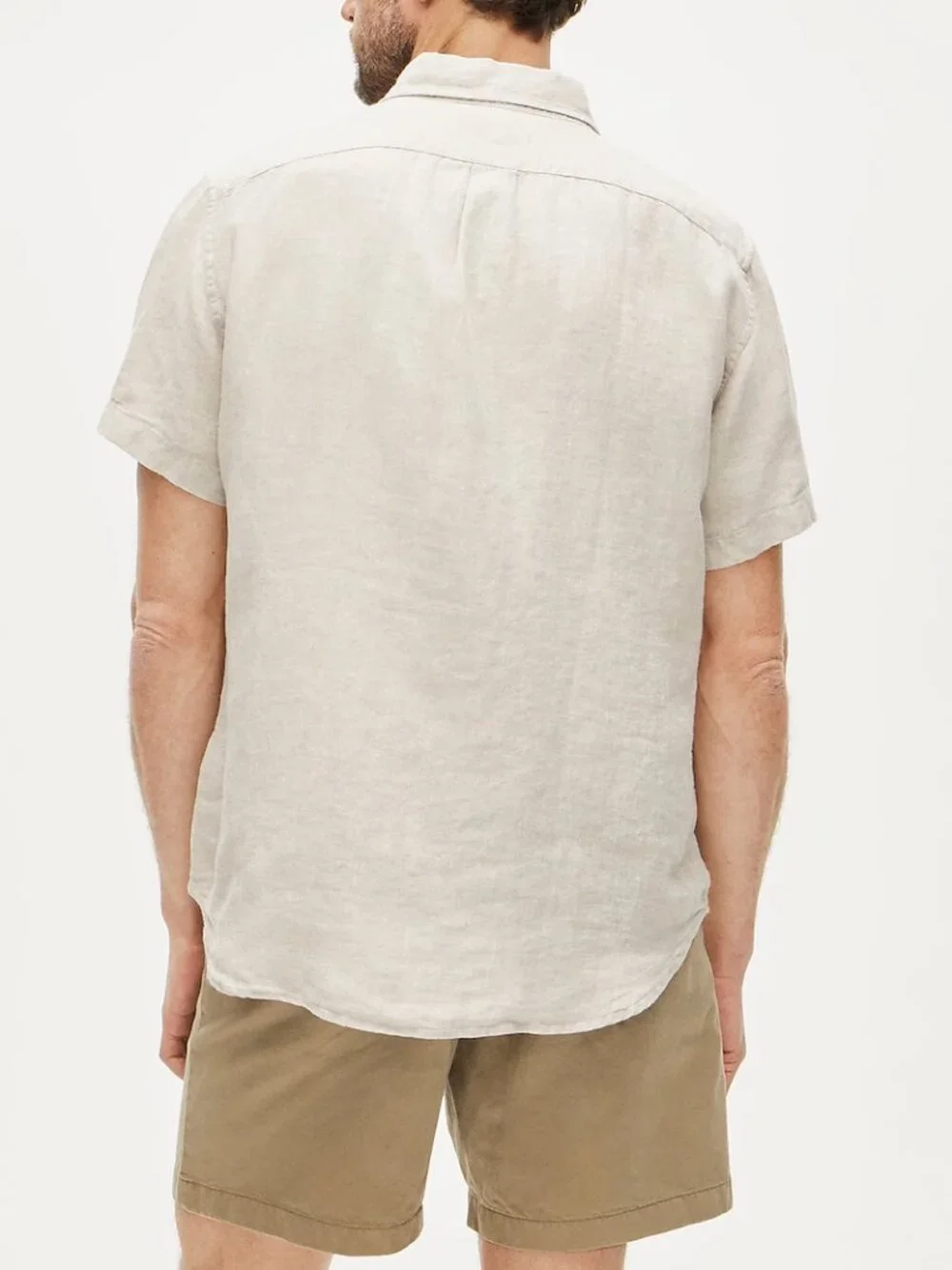 BRAND NEW J.Crew Beige Short-Sleeve Baird McNutt Irish Linen Shirt in Small